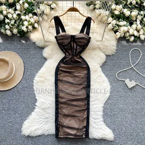 Robe Bustier Dos Nu en Résille