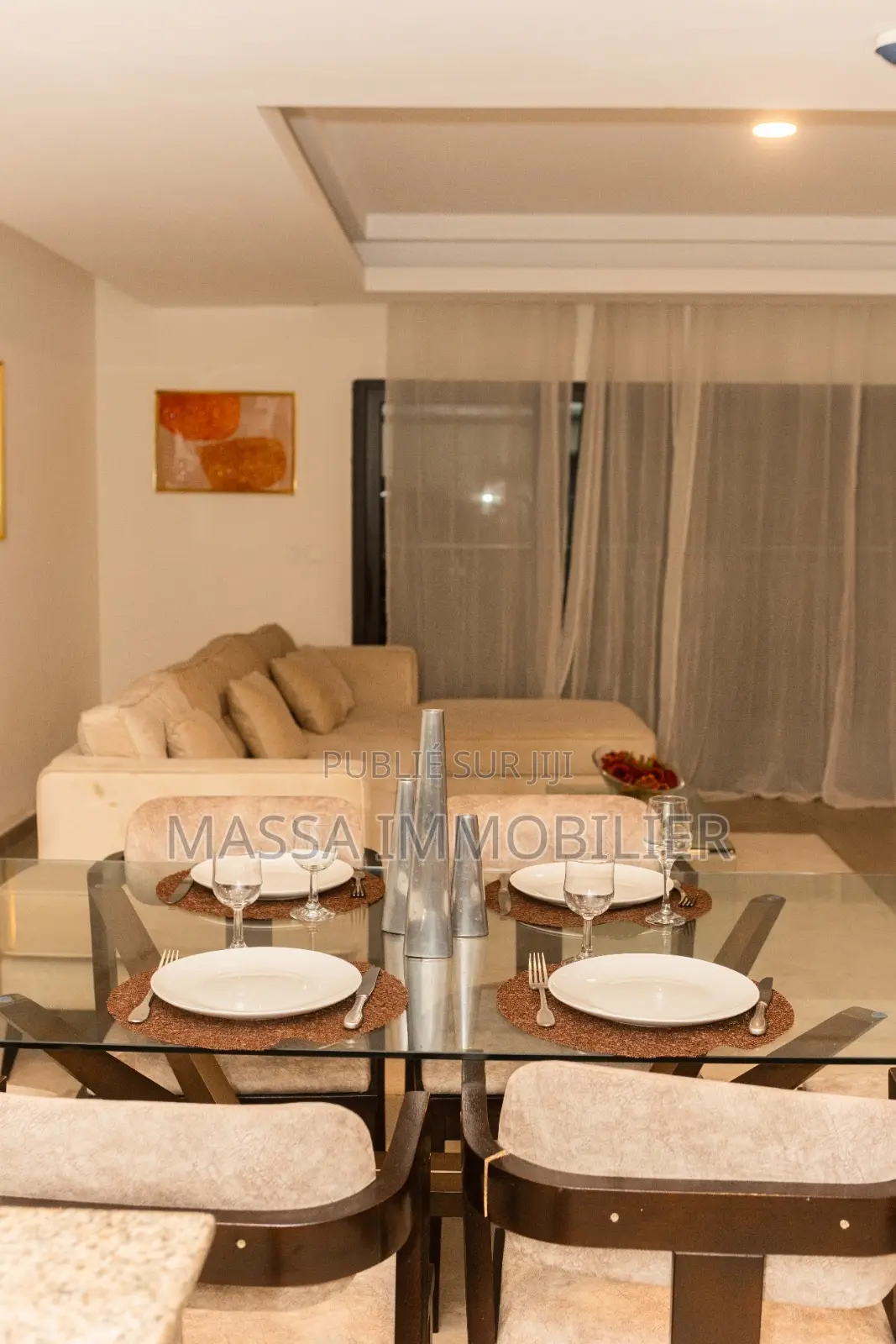 Meublé 3chbre Appartement dans Massa Immobilier, Cocody à Louer