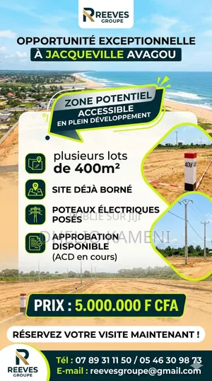 Opportunités De Terrains À Jacqueville Avagou