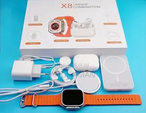 Pack X8 Smart Combo – Montre + Écouteurs + Chargeur Sans Fil