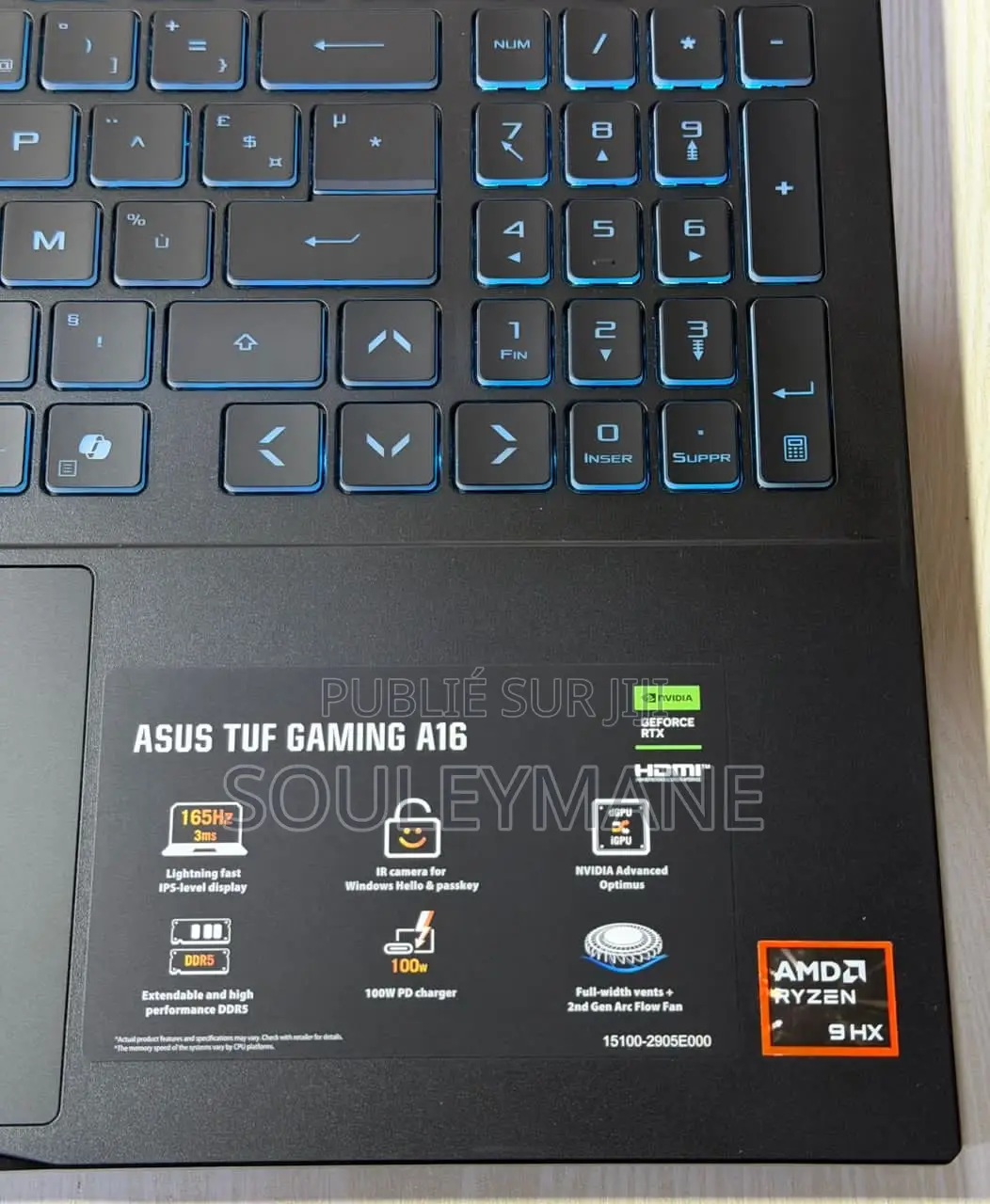 Nouveau Ordinateur portable Asus TUF Gaming A16 32GB AMD Ryzen 9 SSD 1T