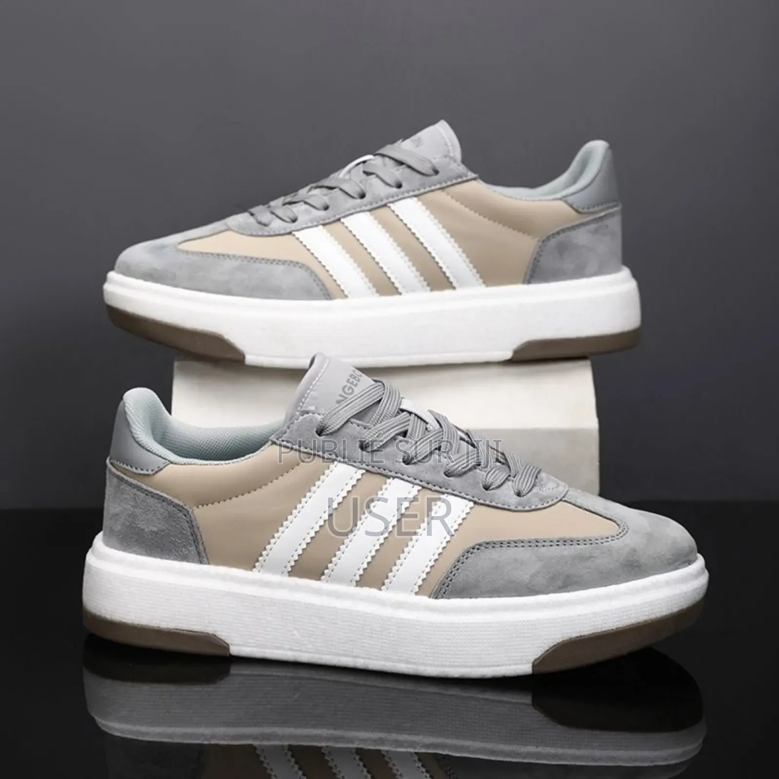 Baskets Haut De Gamme en Cuir Véritable De Marque Niche