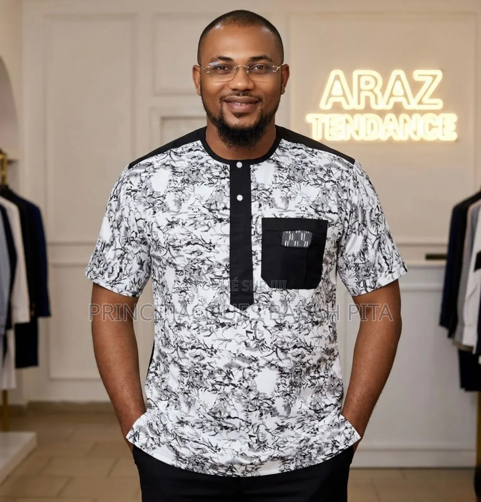 Chemises Manches Courtes, Style Africain