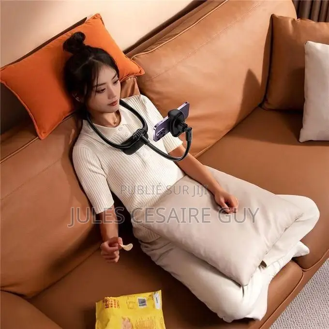 Support De Cou Support De Téléphone Réglable Noir