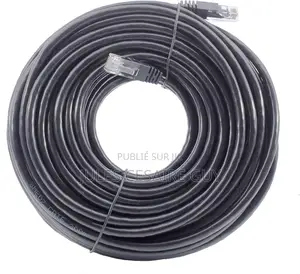 Cable Reseau Ethernet Rj45 100m Cat 6a Noir