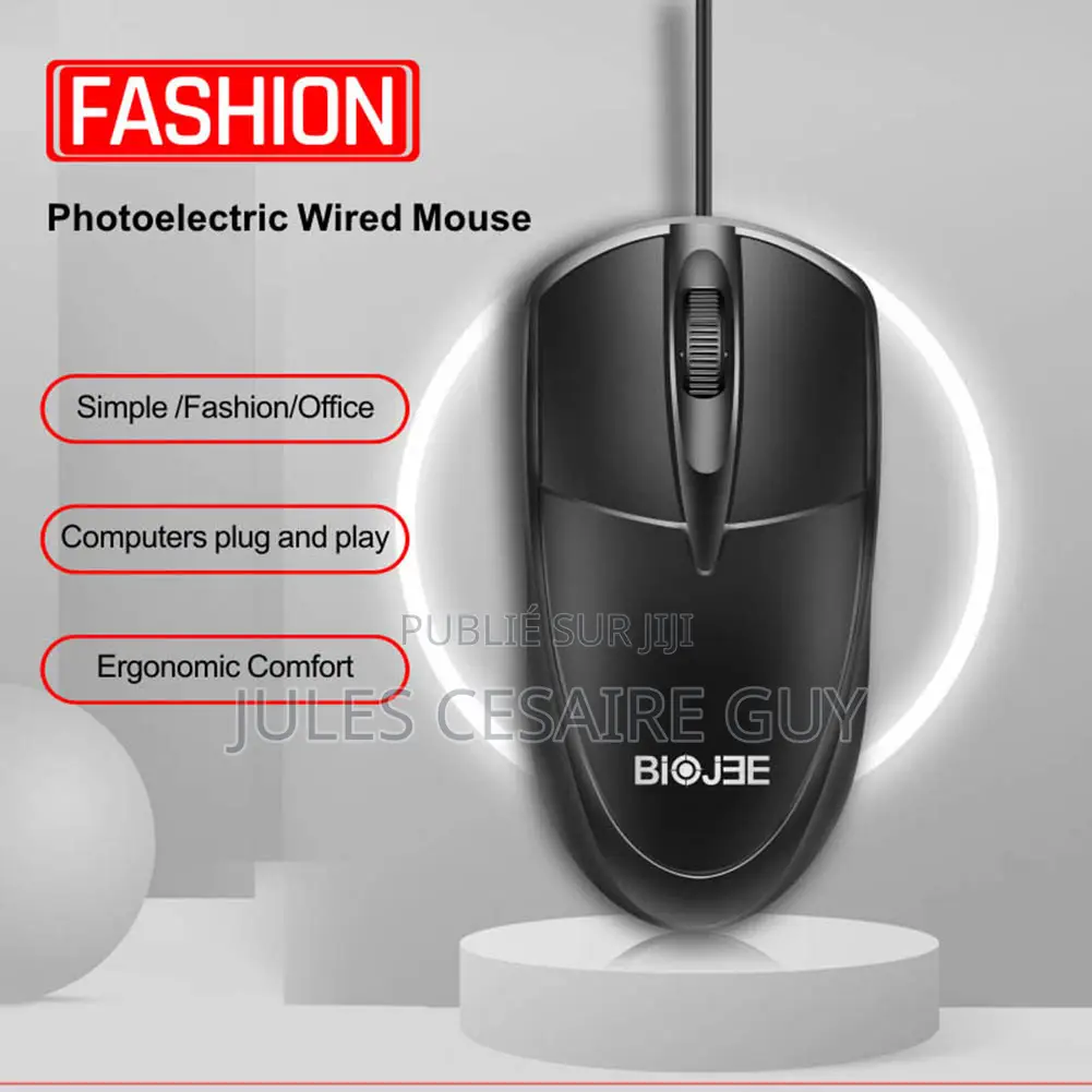 Souris Filaire Usb Biojee E100 - Noir