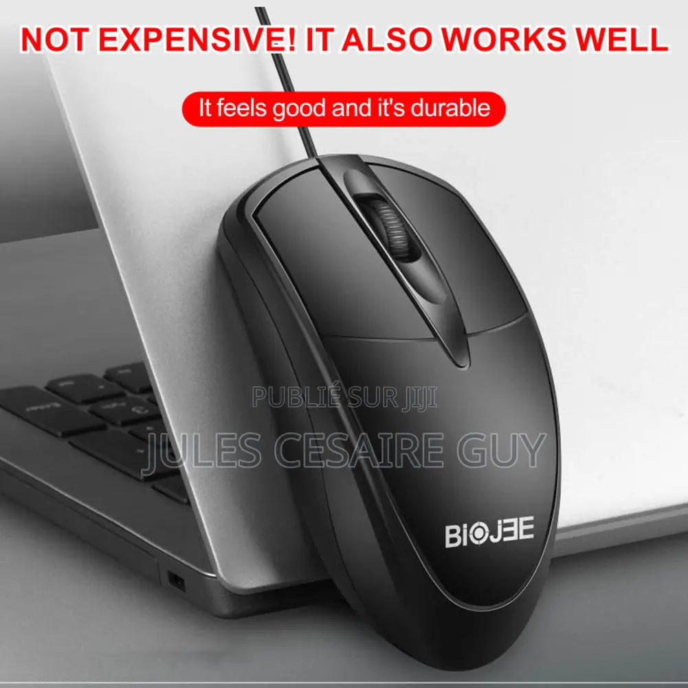 Souris Filaire Usb Biojee E100 - Noir