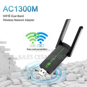 Adaptateur Usb Wifi Double Bande 1300mbps, Dongle Wi-Fi 2.4g + 5ghz