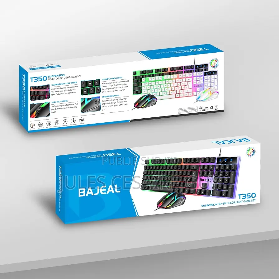 Clavier Et Souris Gaming Jeu - Combo Gamer - RGB Ensemble Rétroéclairé