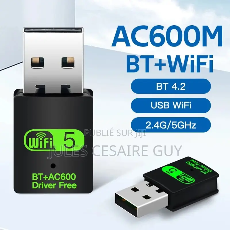 Adaptateur Wifi Et Bluetooth Usb Wlan 600 MBPS Adaptateur Usb