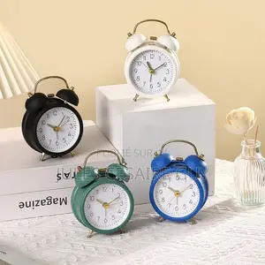 Réveil De Chevet en Métal Avec Clochette Et Veilleuse