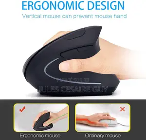 Souris Ergonomique, 2.4g Verticale Sans Fil Avec 6 Boutons