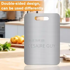 Planche À Découper en Acier Inoxydable - Sans Bpa - (29 X 20 Cm)