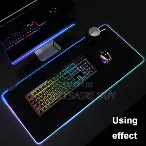 Tapis De Souris Gaming Rvb, Antidérapant Et Étanche Noir (80 X 30 Cm)