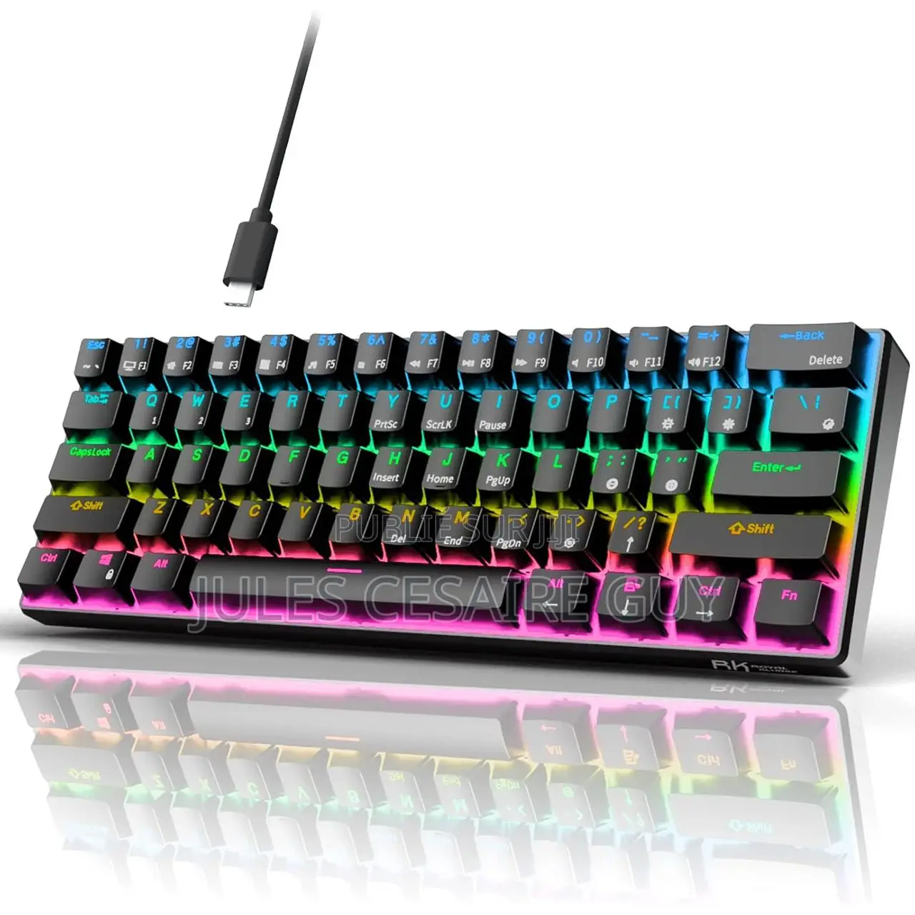 Clavier Mecanique Gaming RGB Filaire Bajeal 60 %