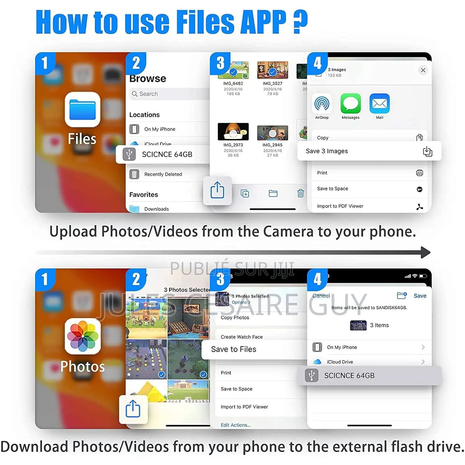 Adaptateur Lightning Vers Usb 3.0