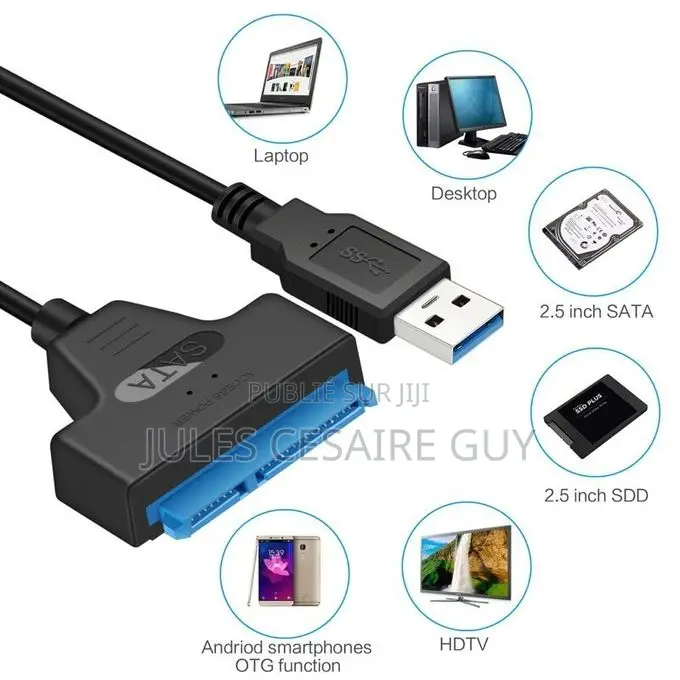 Adaptateur Usb 3.0 Vers Disques Durs SSD Sata 2,5"