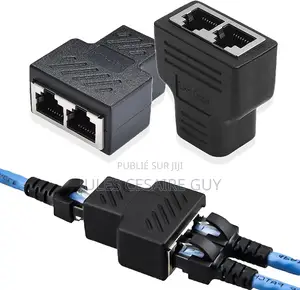 Adaptateur Répartiteur Ethernet Rj45 1x2 - Noir