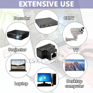 Adaptateur Répartiteur Ethernet Rj45 1x2 - Noir