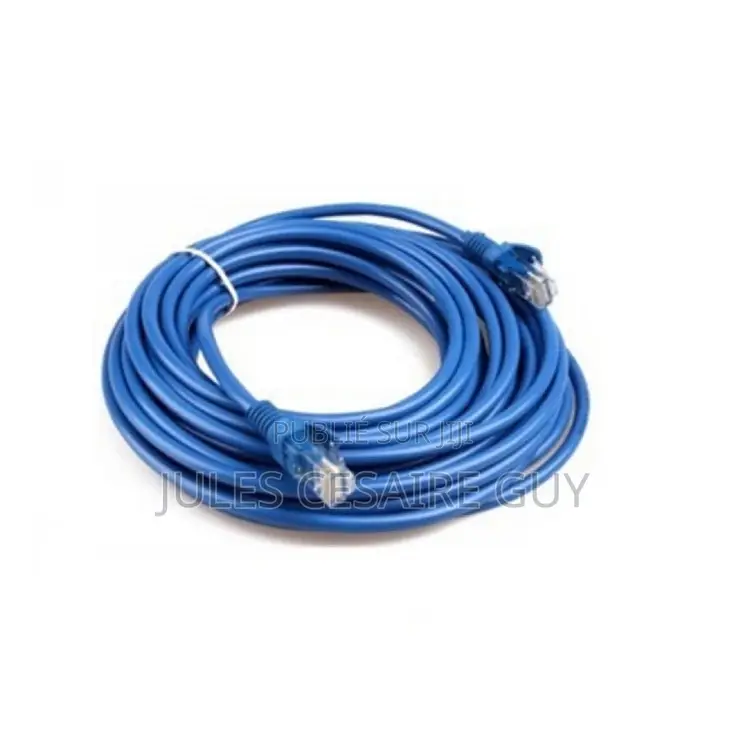 Cable Male Reseau Ethernet Droit Rj45 Cat 5e Blindé 20 M
