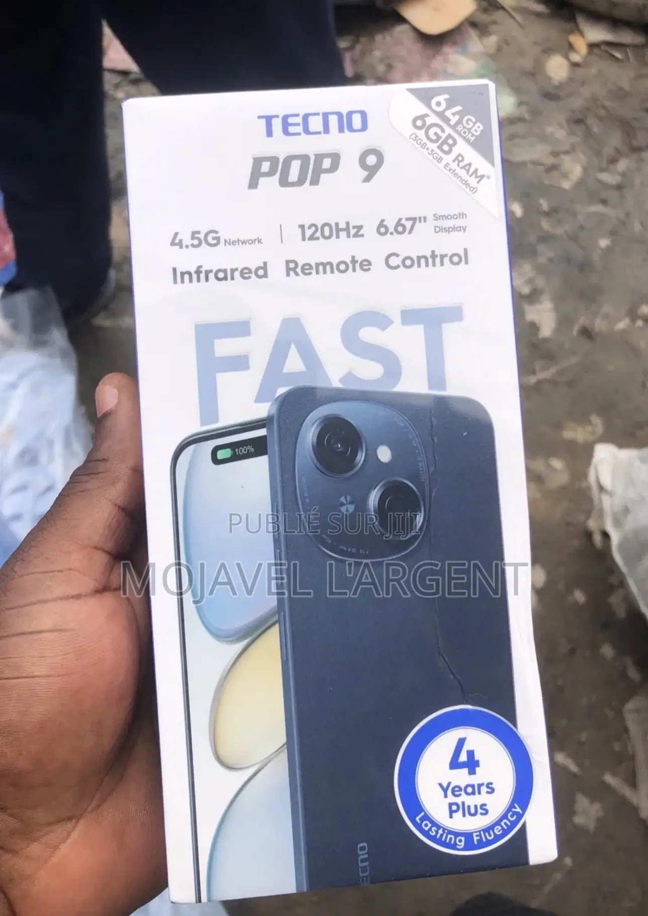 Nouveau Tecno Pop 9 128 GB Noir