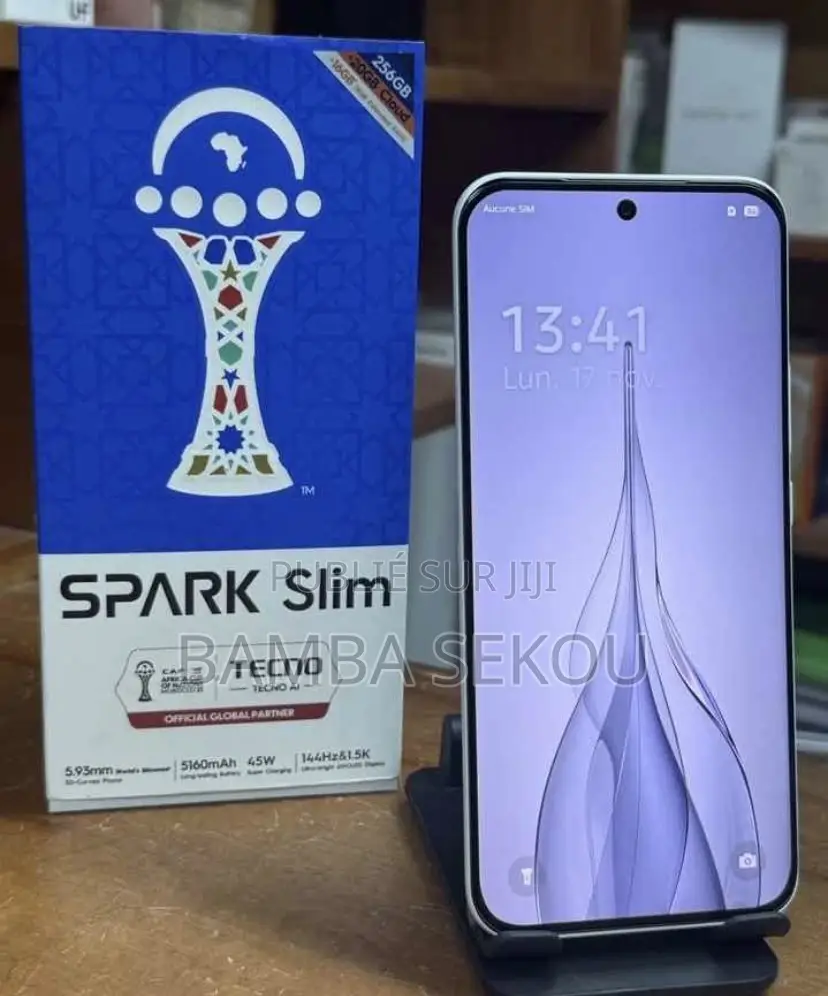 Nouveau Tecno Spark Slim 256 GB Argenté