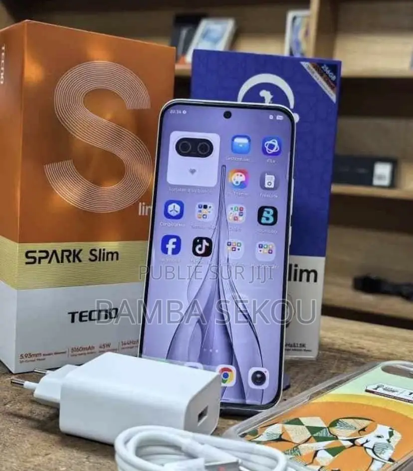 Nouveau Tecno Spark Slim 256 GB Argenté