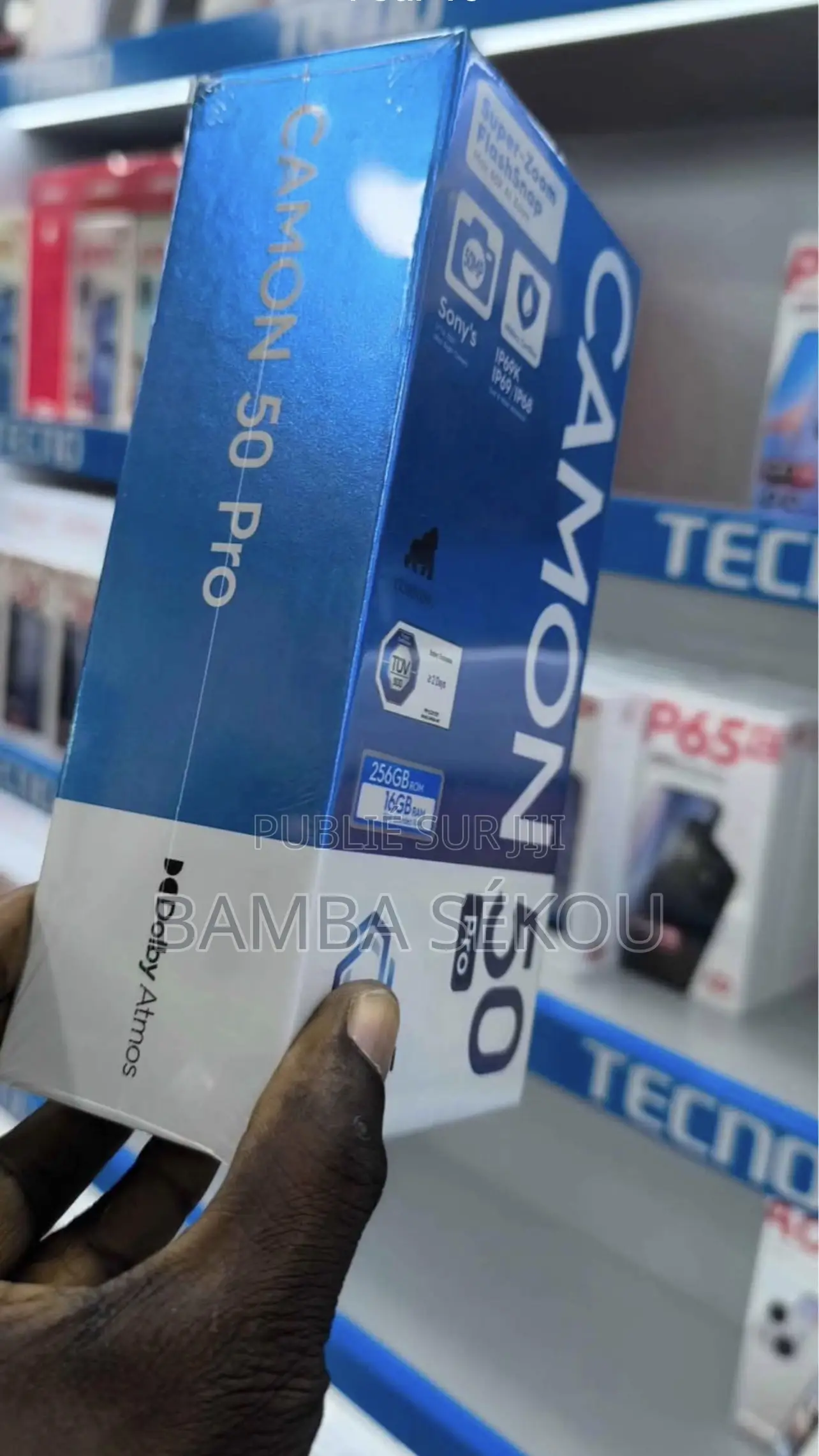 Nouveau Tecno Camon 50 Pro 256 GB Noir