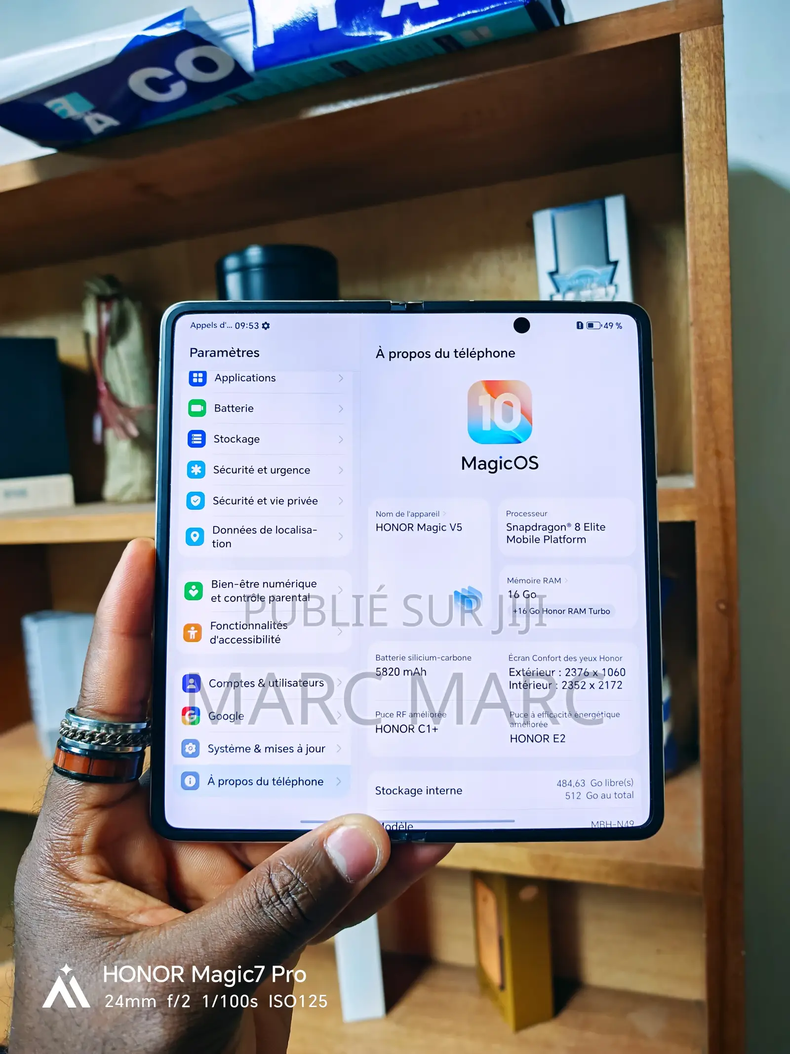 Nouveau Honor Magic V5 512 GB Or rose