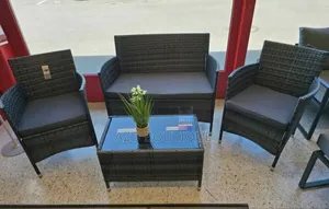 Ensemble Salon De Jardin en Résine Tressée