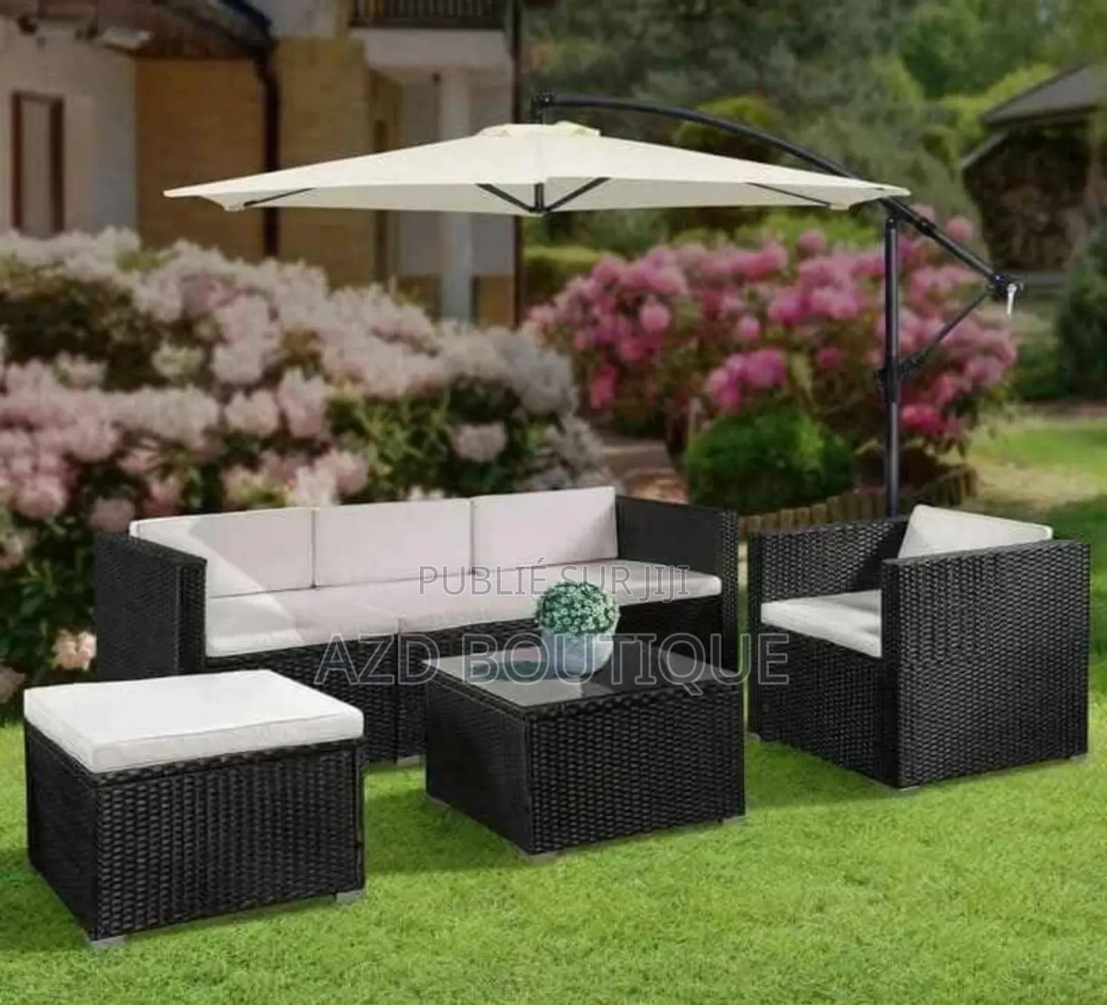 Salon De Jardin Complet en Resine Tressée