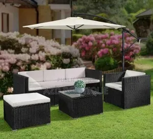 Salon De Jardin Complet en Resine Tressée