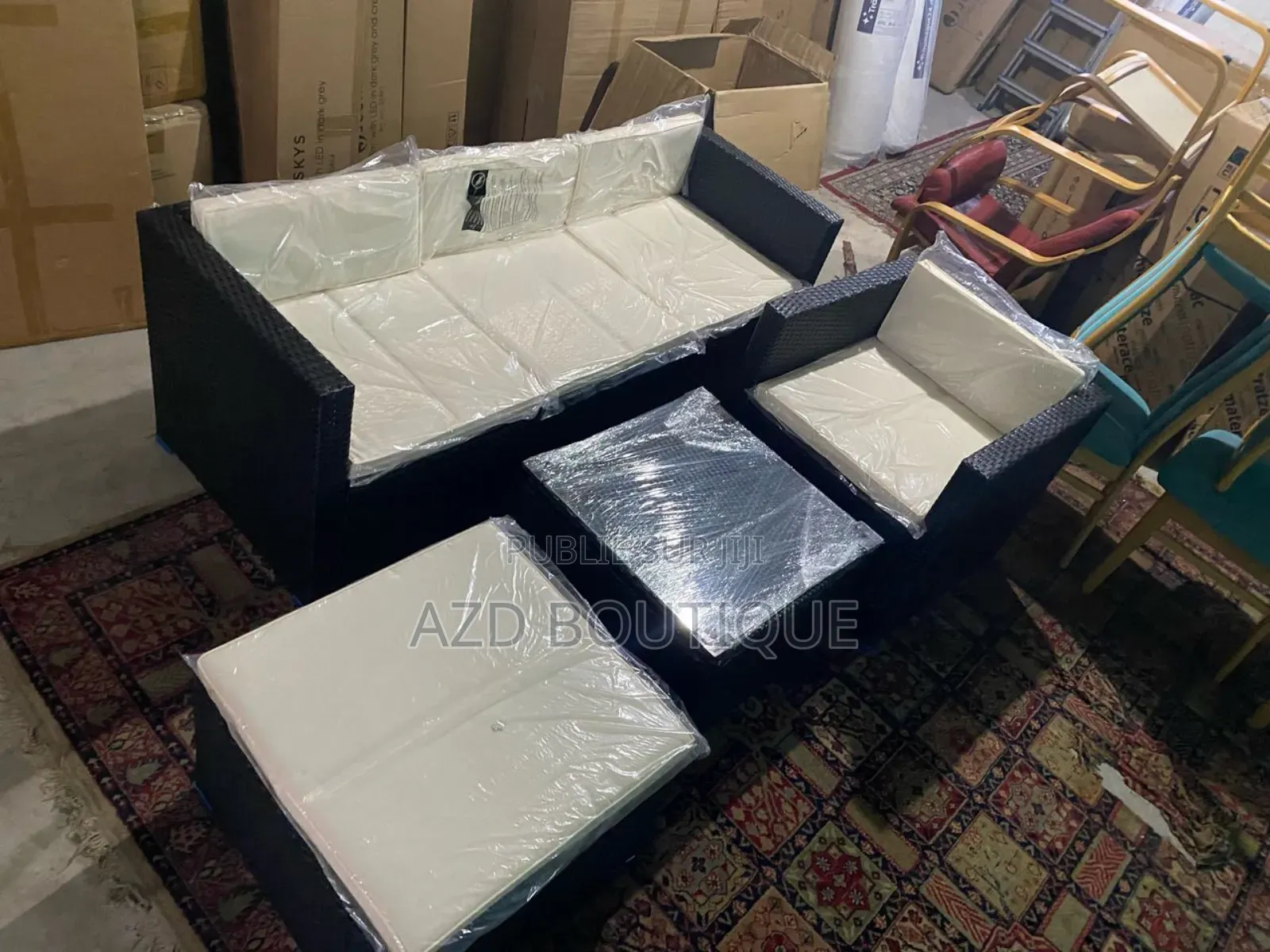 Salon De Jardin Complet en Resine Tressée