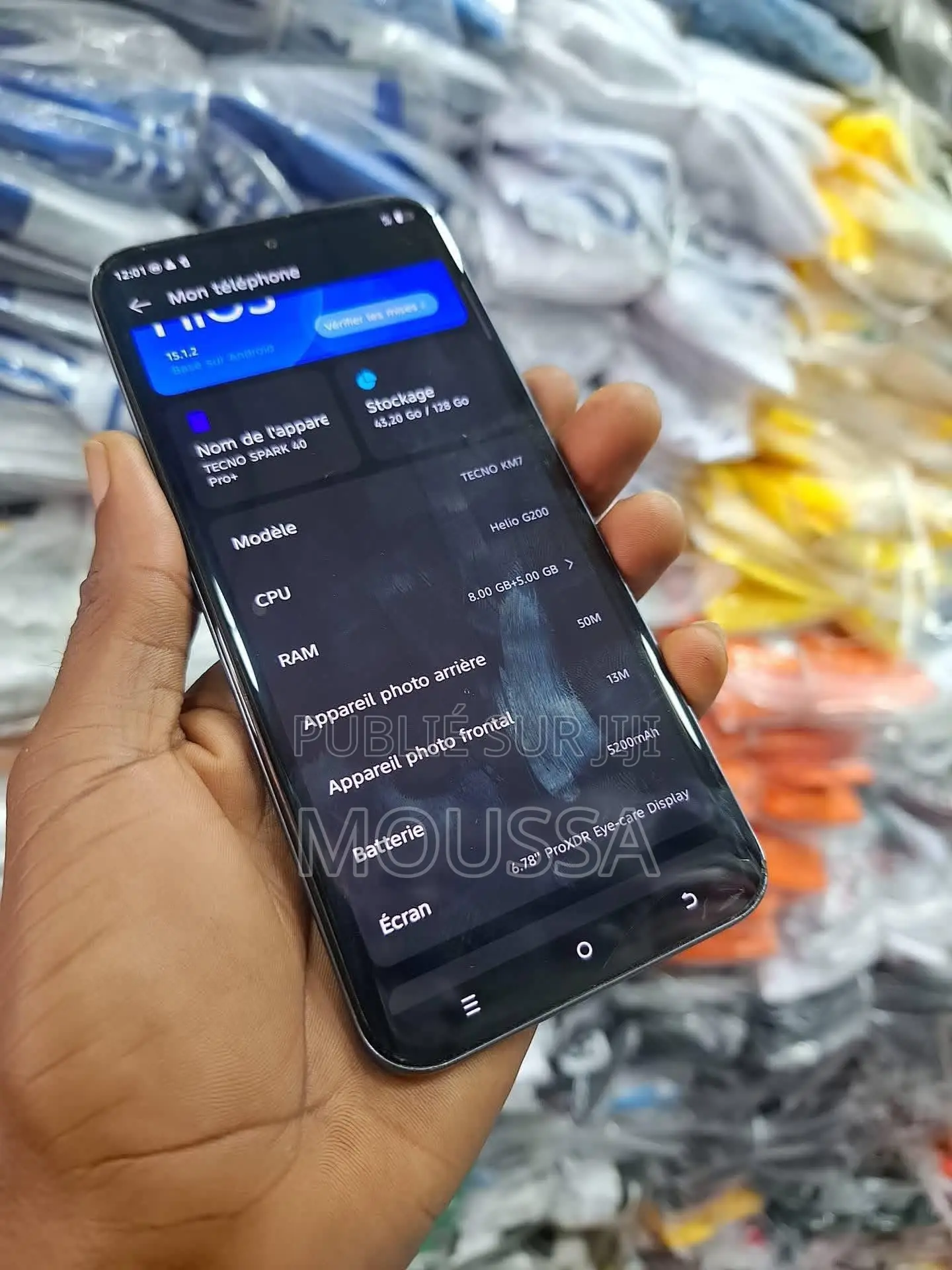 Nouveau Tecno Spark 40 128 GB Noir