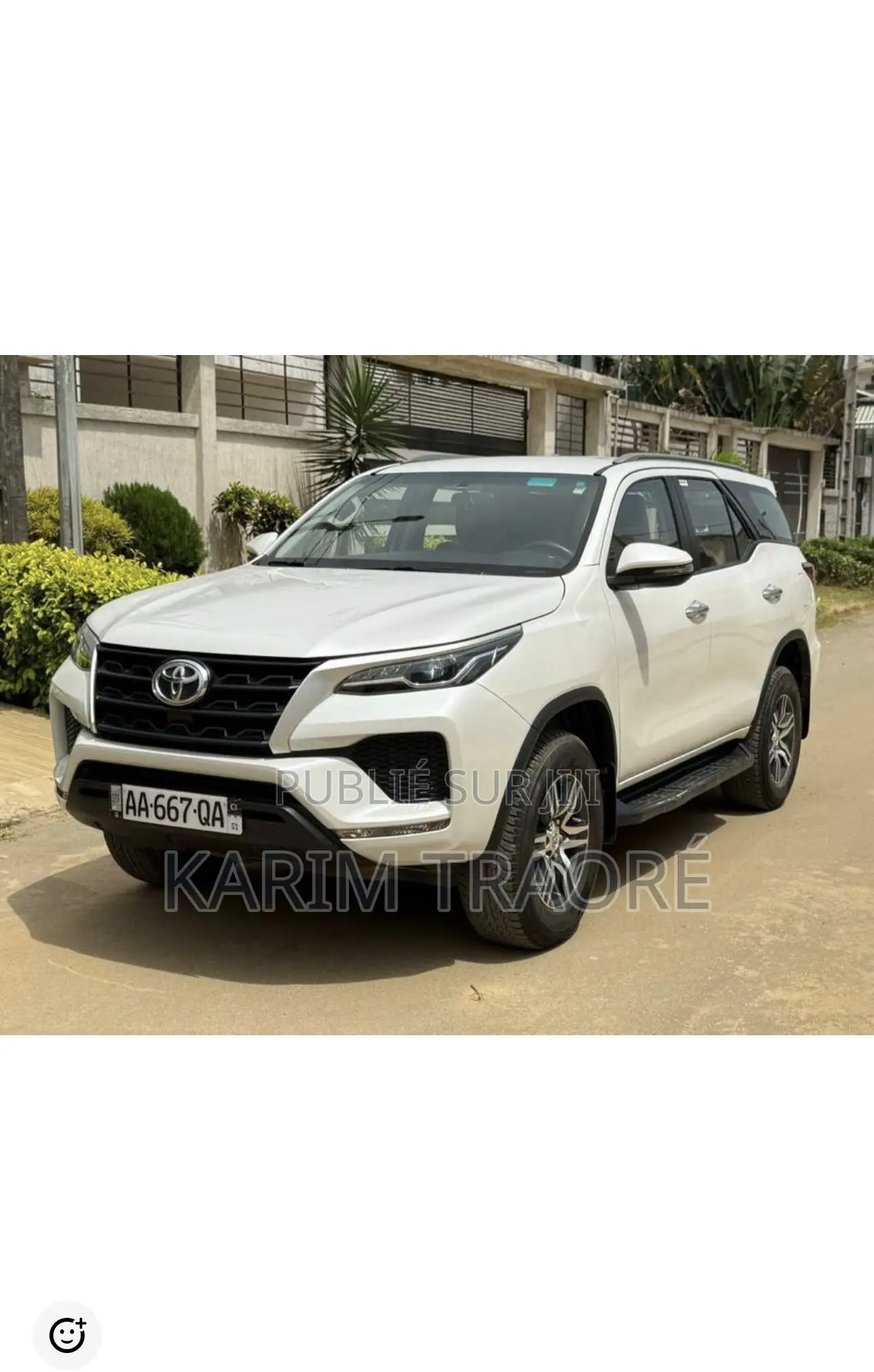 Nouveau Toyota Fortuner 2025 Blanc