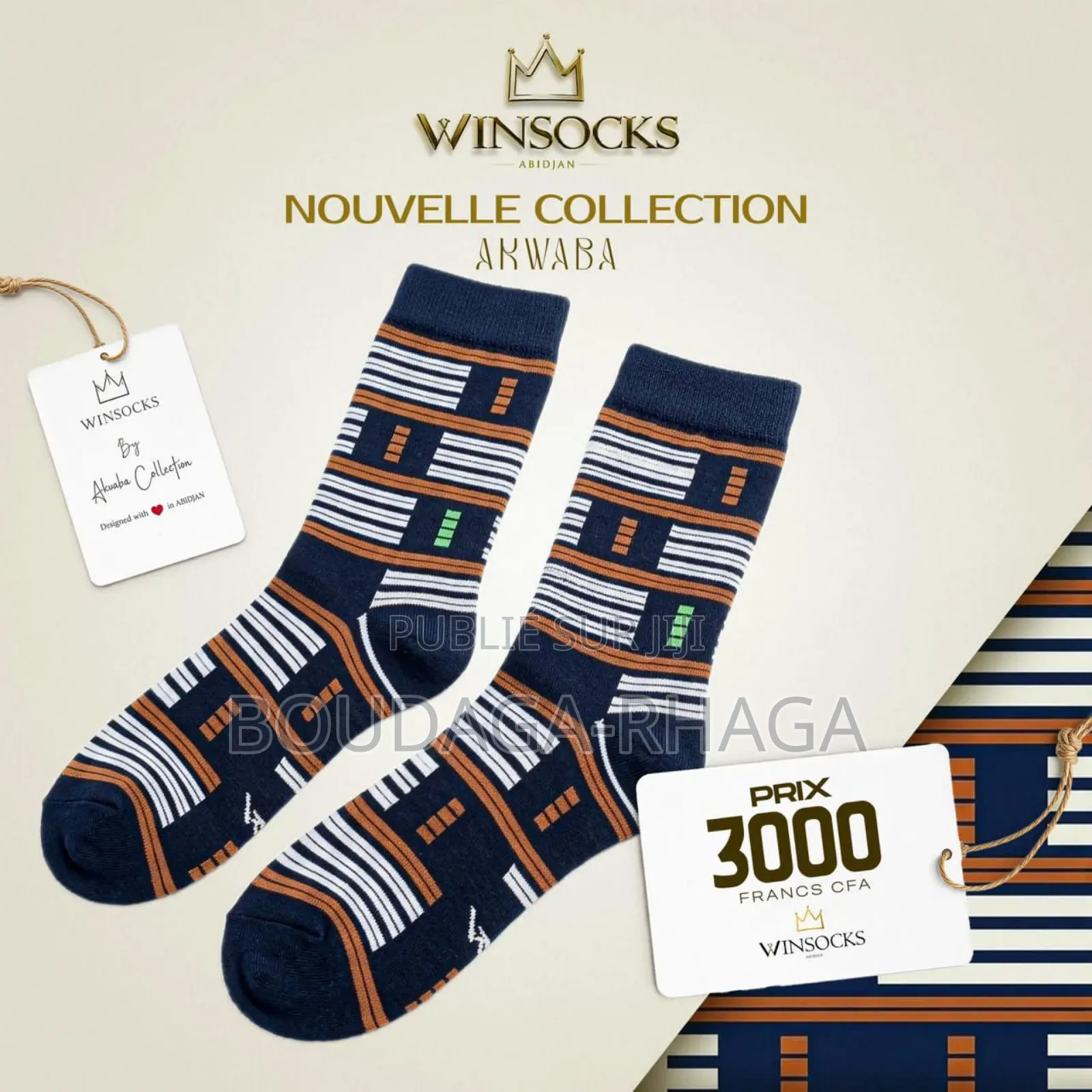 Chaussettes Premium Akwaba – Style Africain Moderne Confort Élégance