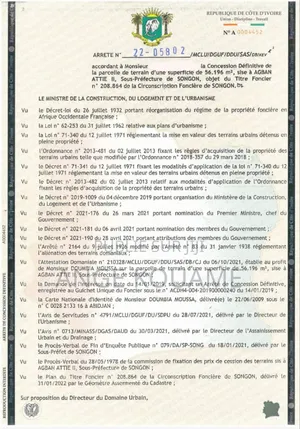 Terrain 5 Hectares Avec Acd en Vente À Songon Agban Attié 2