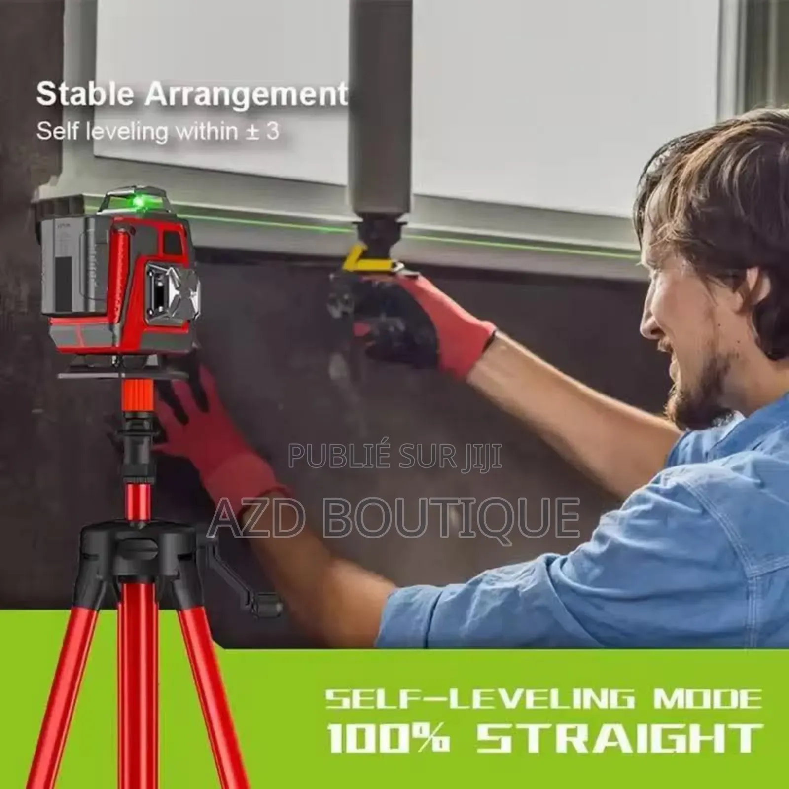 Niveau Laser Industriel 16 Lignes 360° Auto-Nivelant Avec Trépied