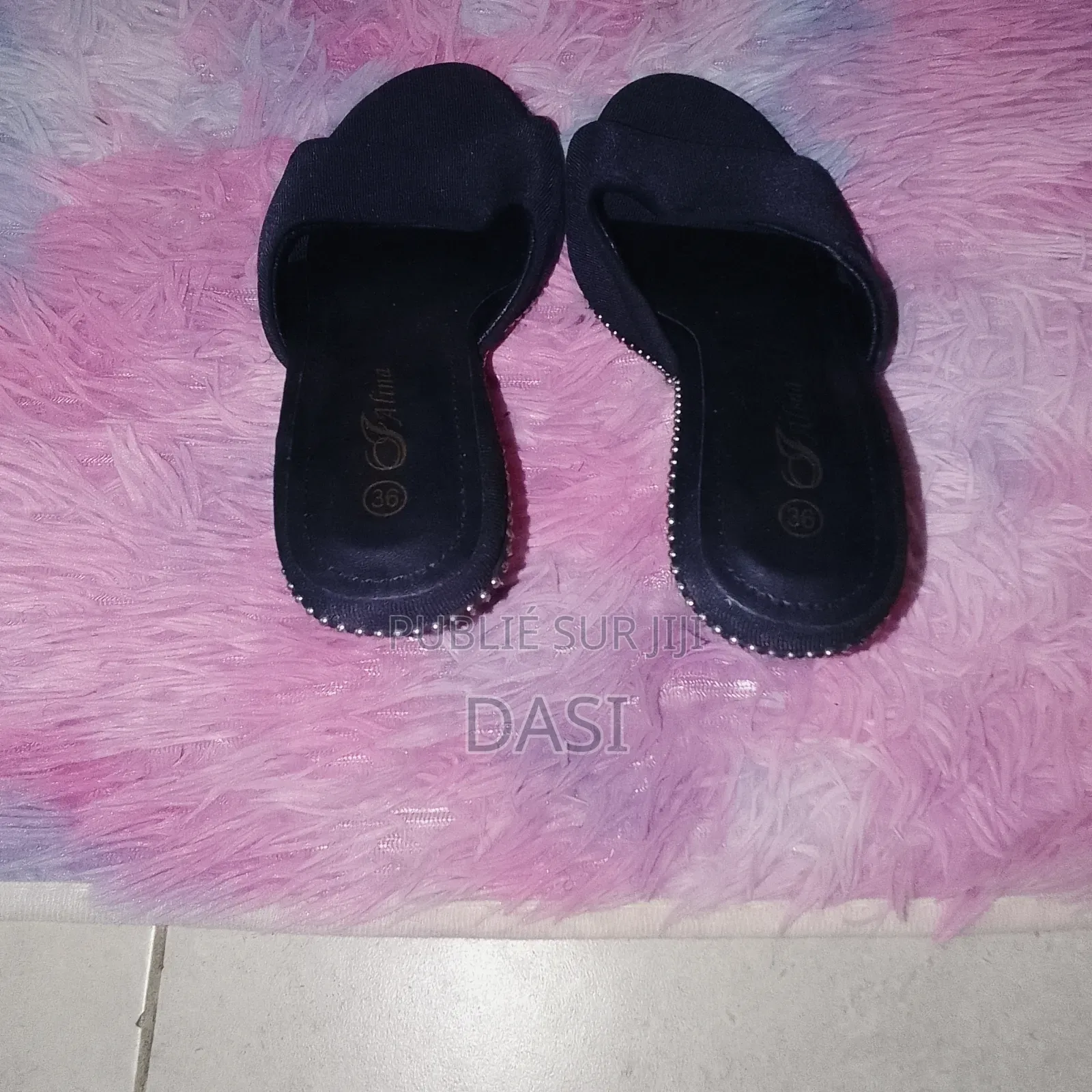 Sandale À Talon Noir(Mule)