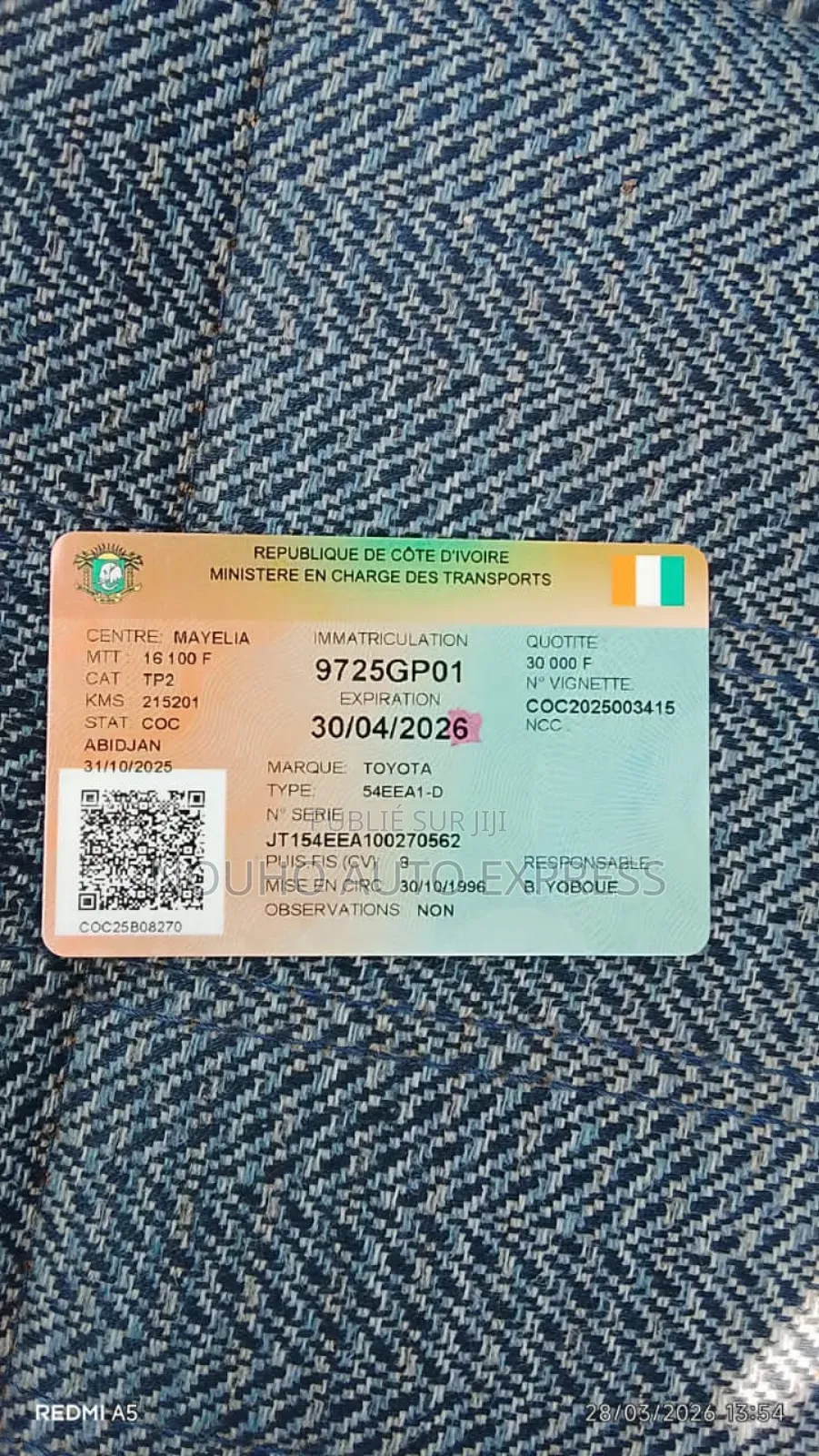 Toyota Corolla 2002 Orange