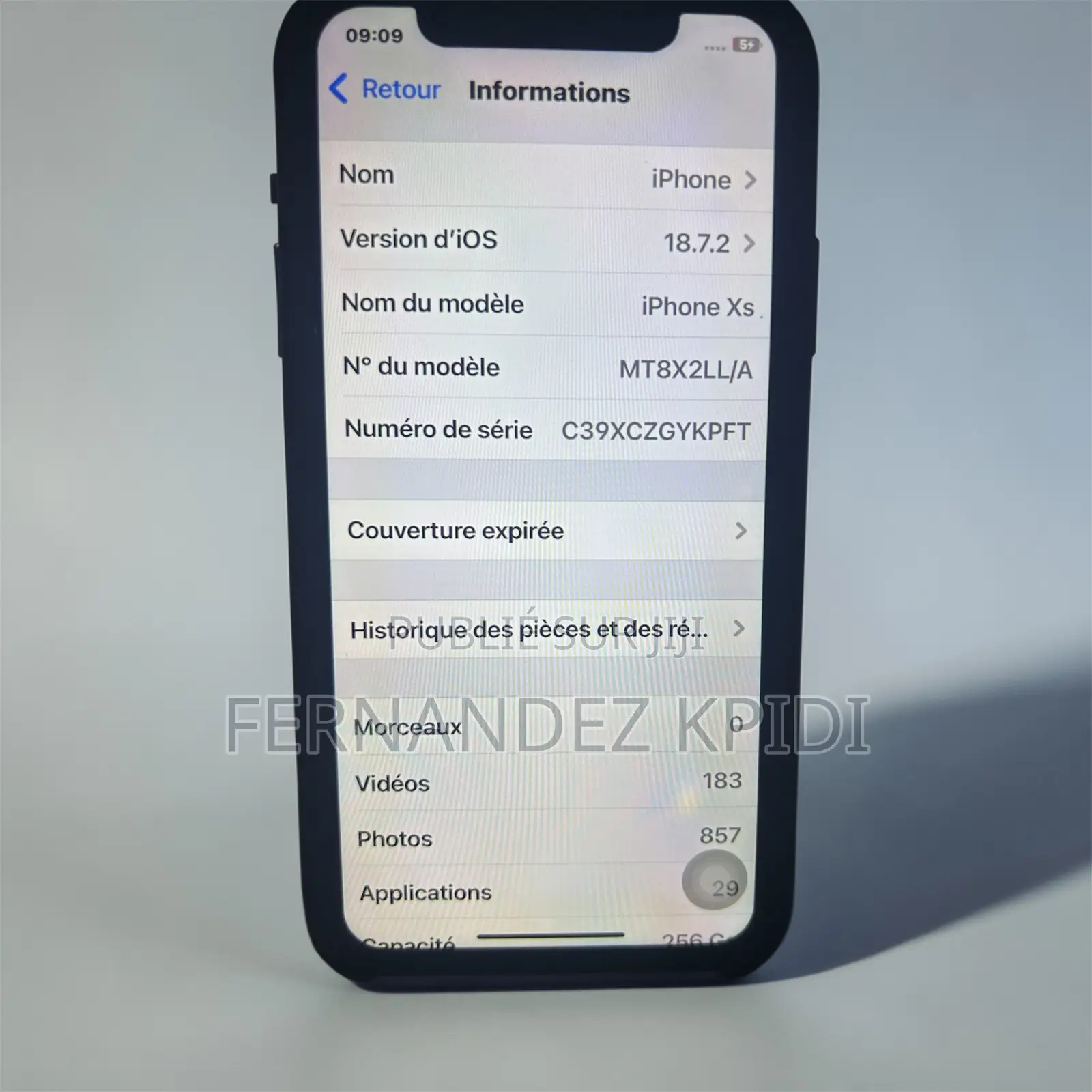 Apple iPhone XS 256 GB Noir