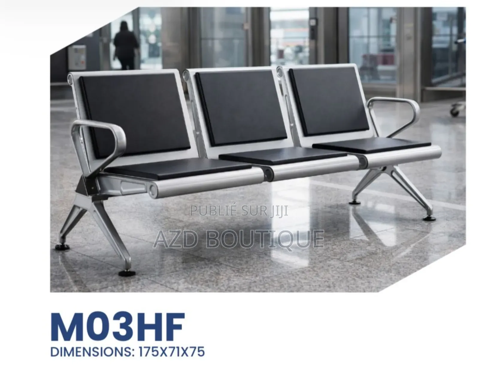 Banc De Salle d'Attente en Inox