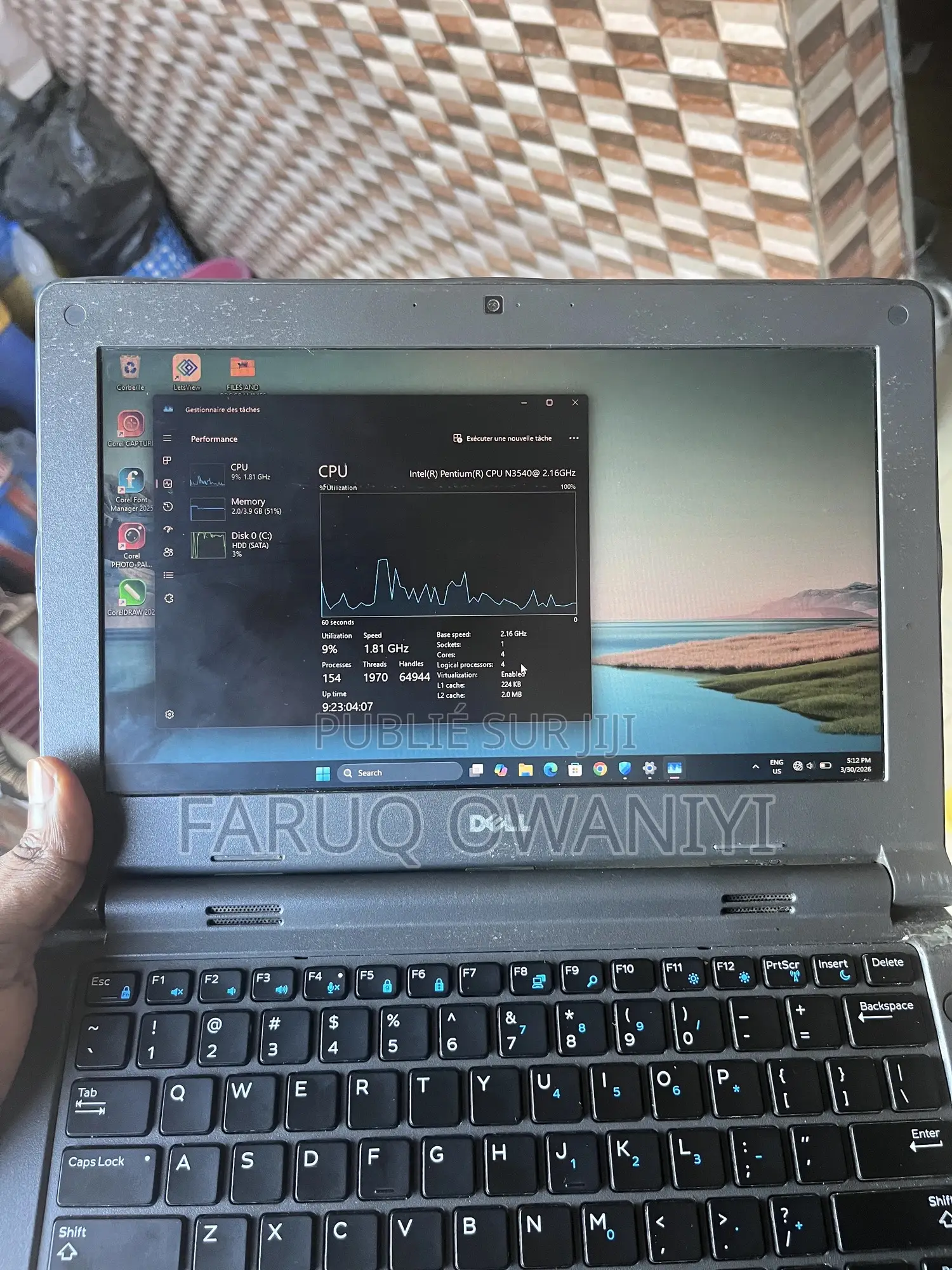 Ordinateur portable Dell Latitude 3180 4GB Intel Core i5 HDD 500GB