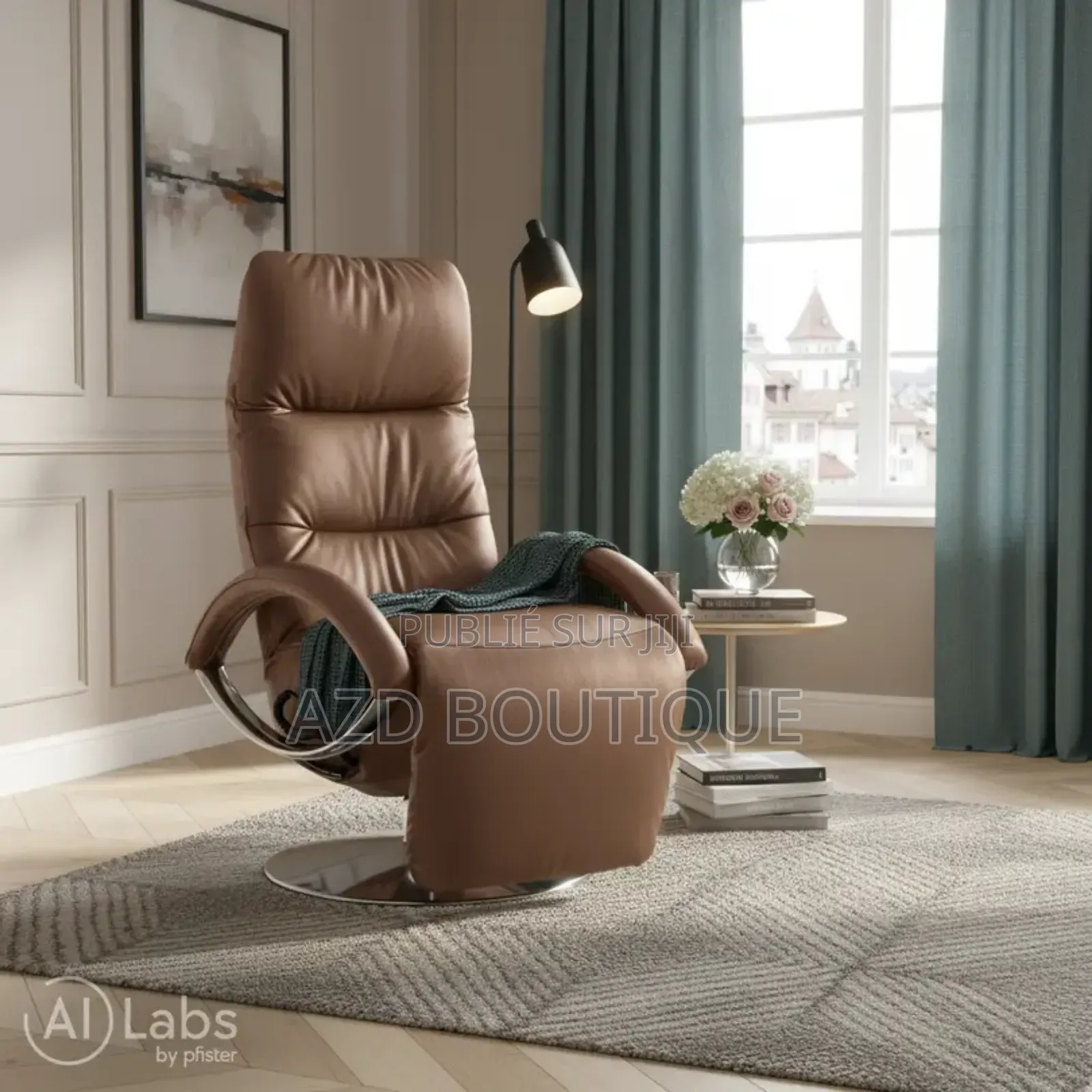 Fauteuil Relaxant Electrique en Cuir Avec Télécommande