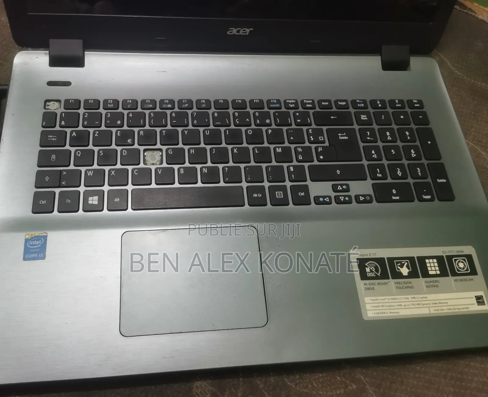Ordinateur portable Acer Aspire E15 4GB Intel Core i3 SSD 512GB