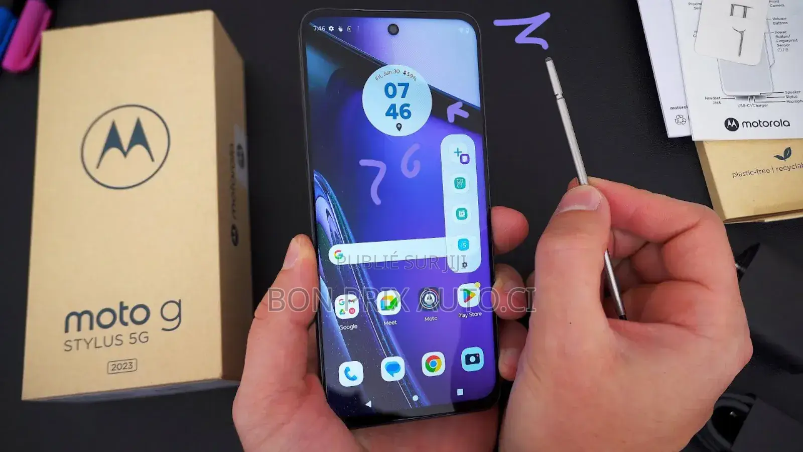 Nouveau Motorola Moto G Stylus 5G -2023 256 GB Bleu