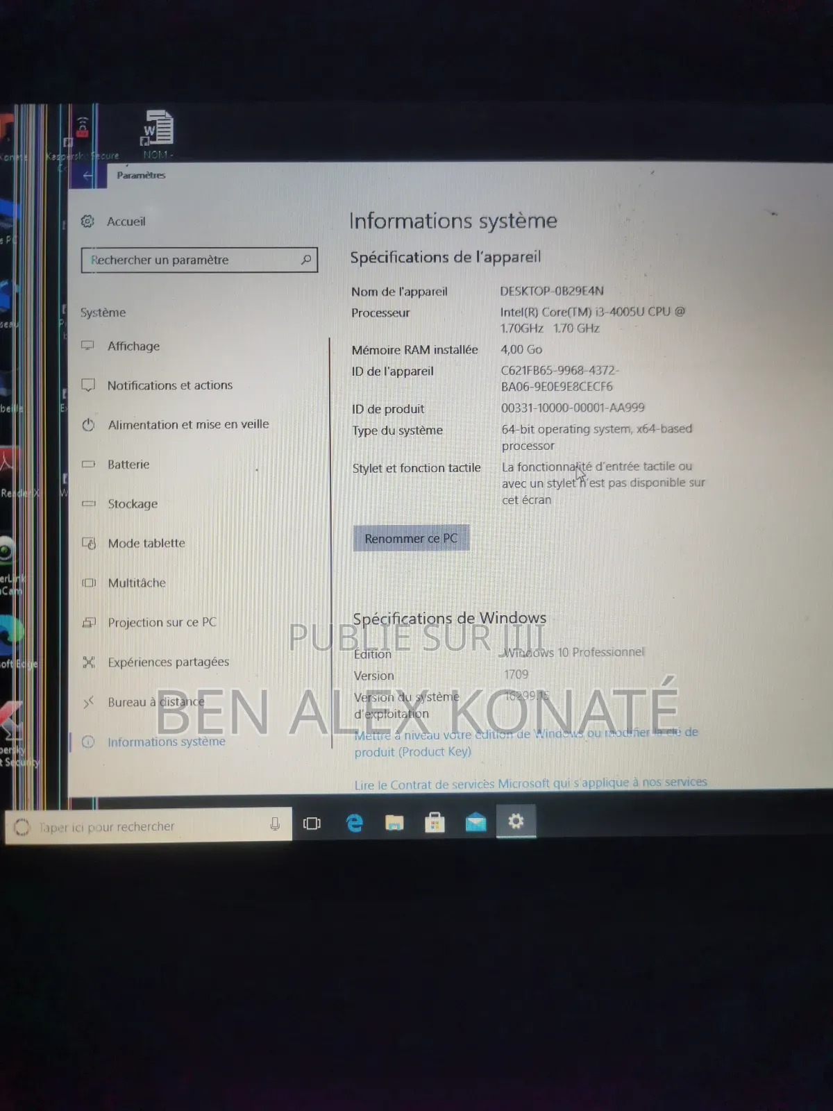 Ordinateur portable Acer Aspire E15 4GB Intel Core i3 SSD 512GB
