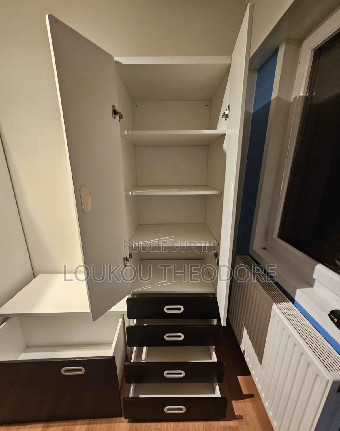 Ensemble Meuble Chambre 2 Armoires, 1 Coffre, 1 Caisson De Bureau
