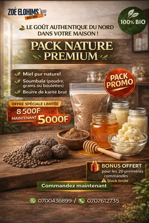 Pack Nature Premium Miel, Soumbala Karité + Guide Ebook Et Bonus