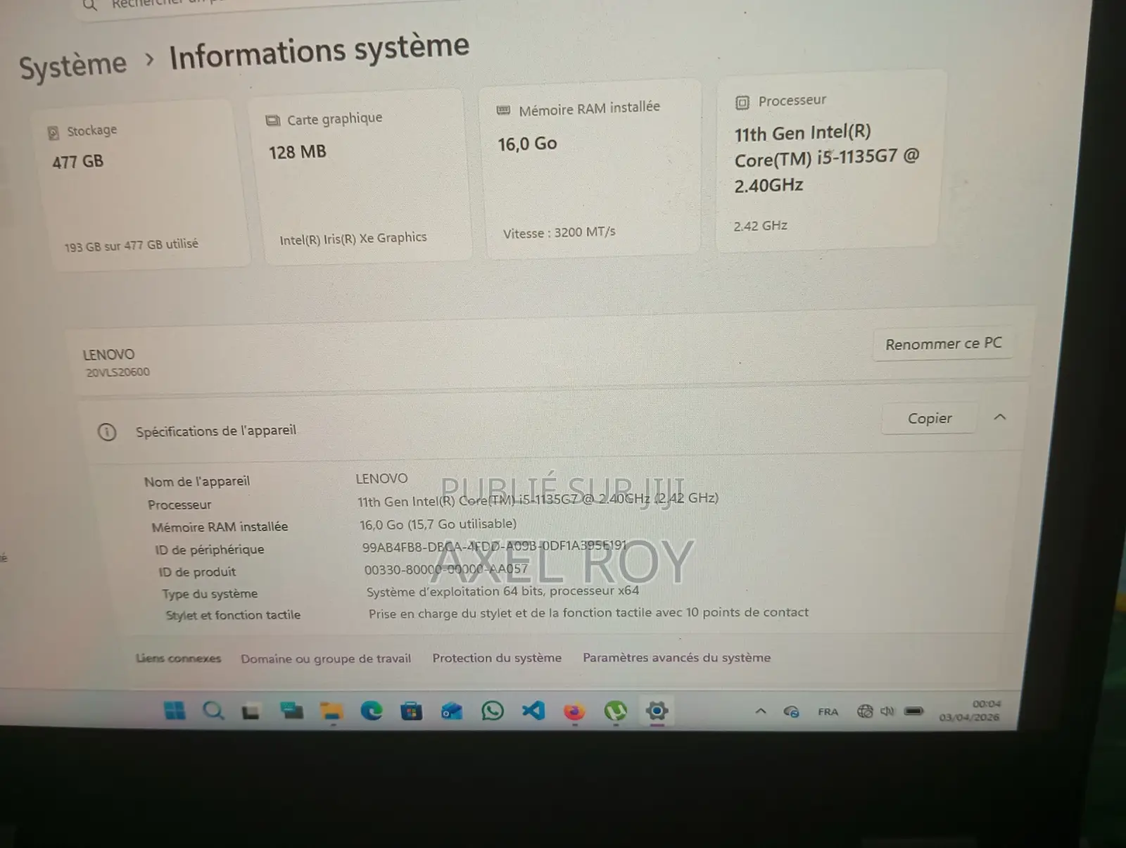 Lenovo ThinkPad L13 Yoga 16GB Intel Core i5 SSD 500GB